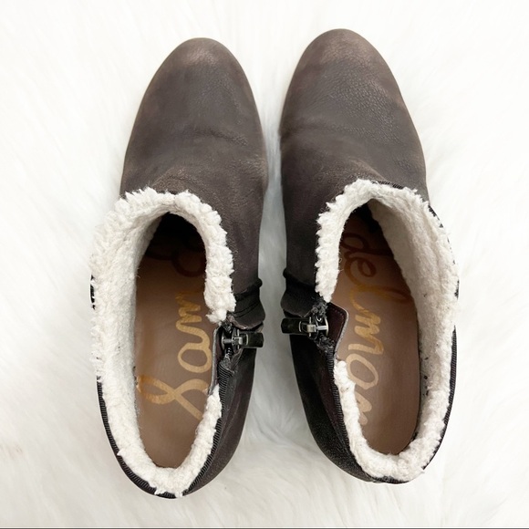 Sam Edelman Brown Leather Ankle Booties - Picture 4 of 6